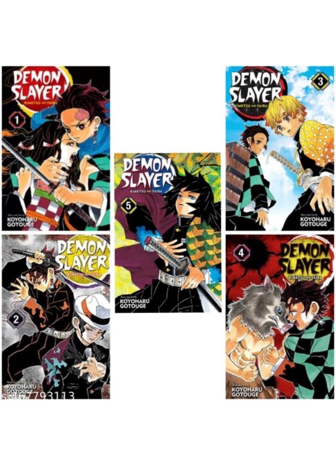 Demon Slayer Manga Vol(1 - 5 )